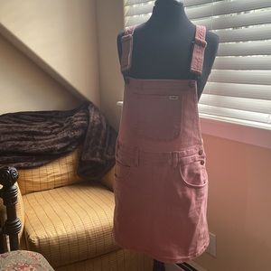 NWOT pink wrangler overall dress